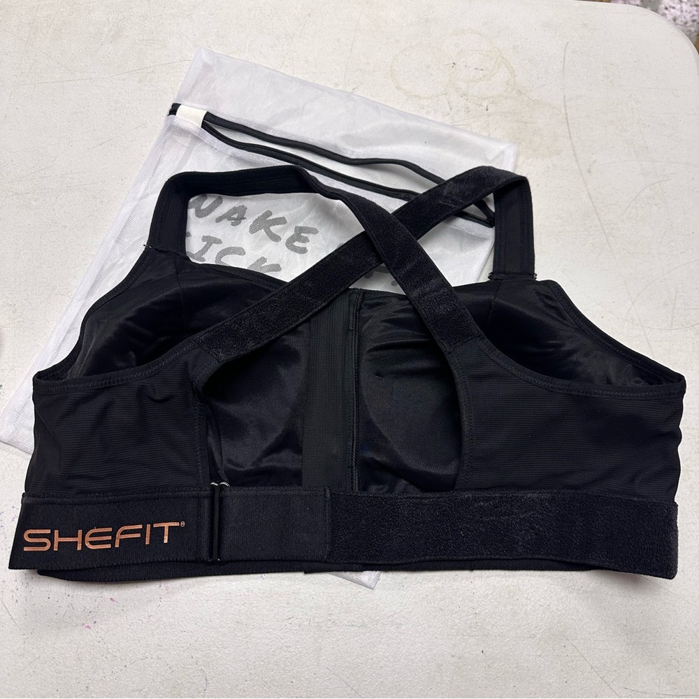 New SHEFIT High Impact Ultimate Sports Bra Black - Picture 3 of 4